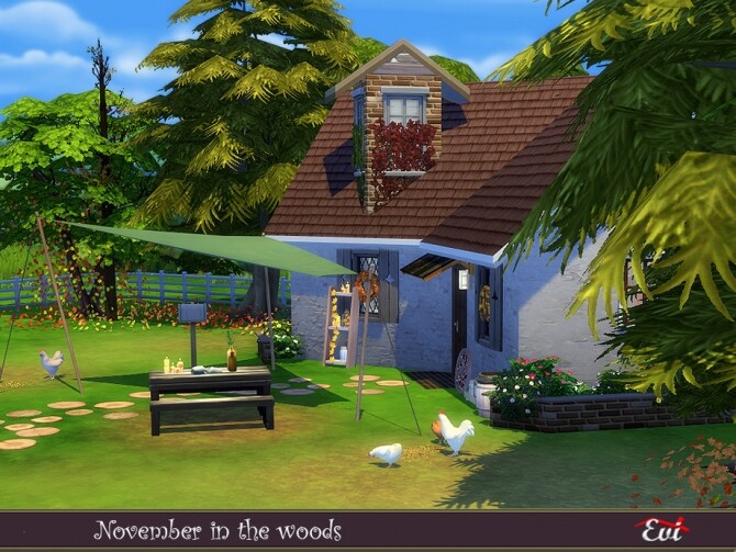 Sims 4 November in the woods home by evi at TSR