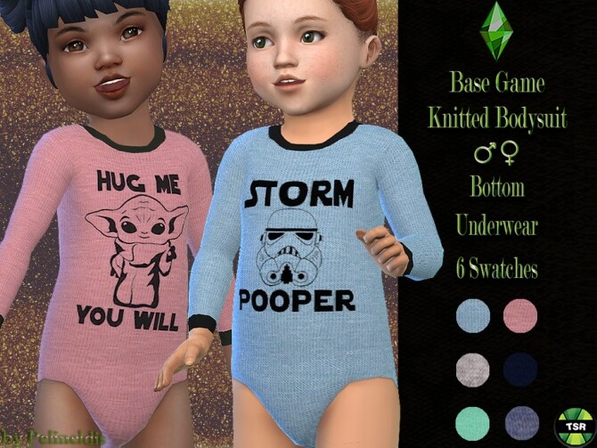Sims 4 Toddler Star Wars Knitted Bodysuit by Pelineldis at TSR