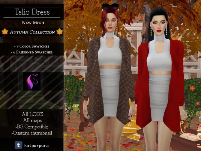 Sims 4 Talio Dress by KaTPurpura at TSR