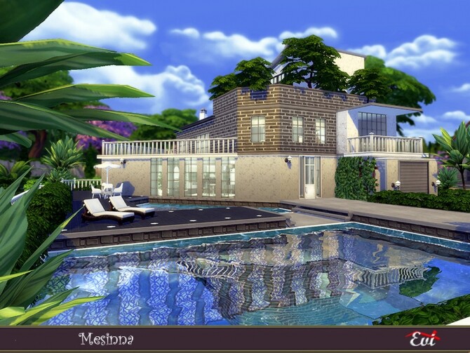 Sims 4 Mesinna house by evi at TSR