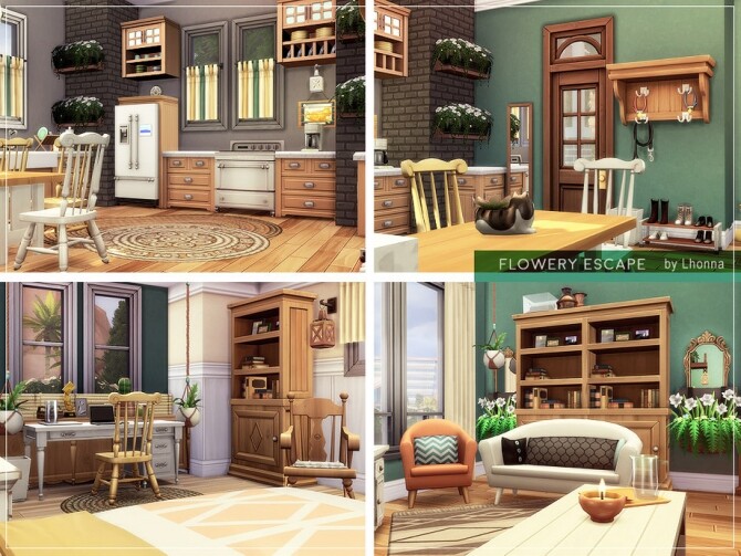 Sims 4 Flowery Escape Home by Lhonna at TSR