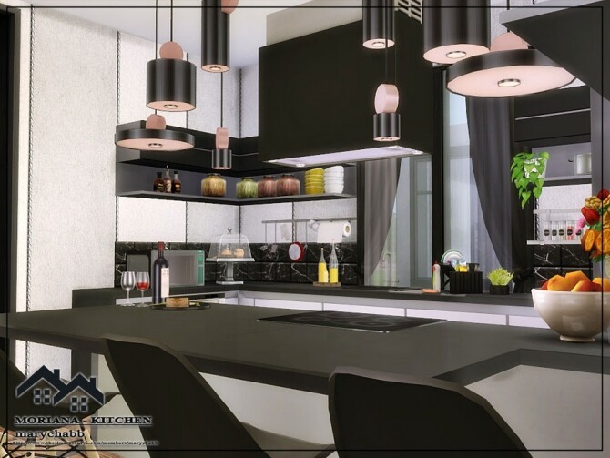 Sims 4 MORIANA Kitchen by marychabb at TSR