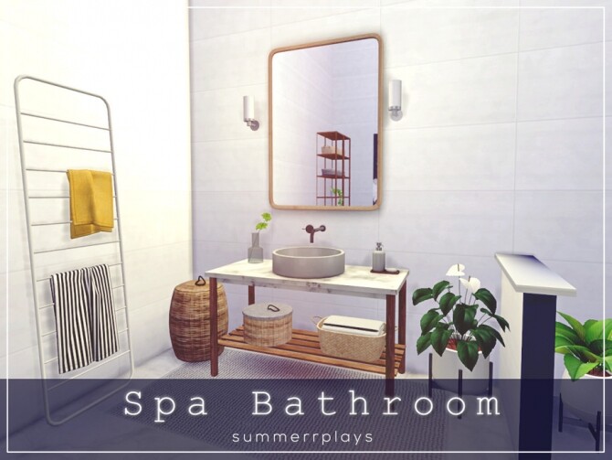 Sims 4 Spa Bathroom by Summerr Plays at TSR