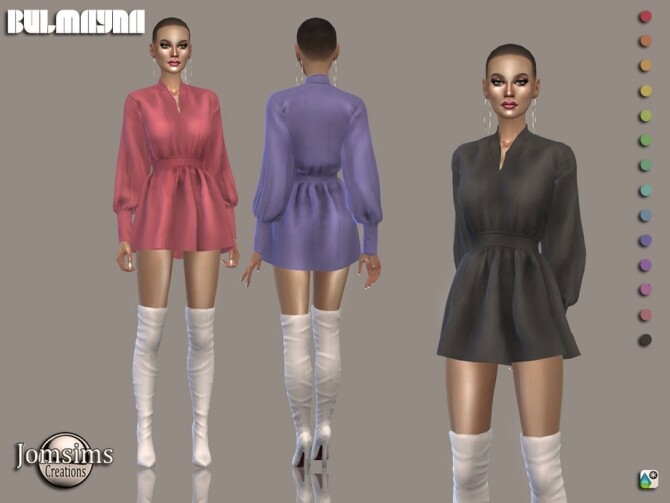 Sims 4 Bulmayna dress by jomsims at TSR