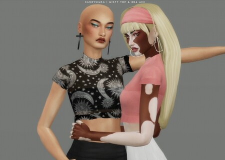 MISTY TOP & BRA ACC at Candy Sims 4