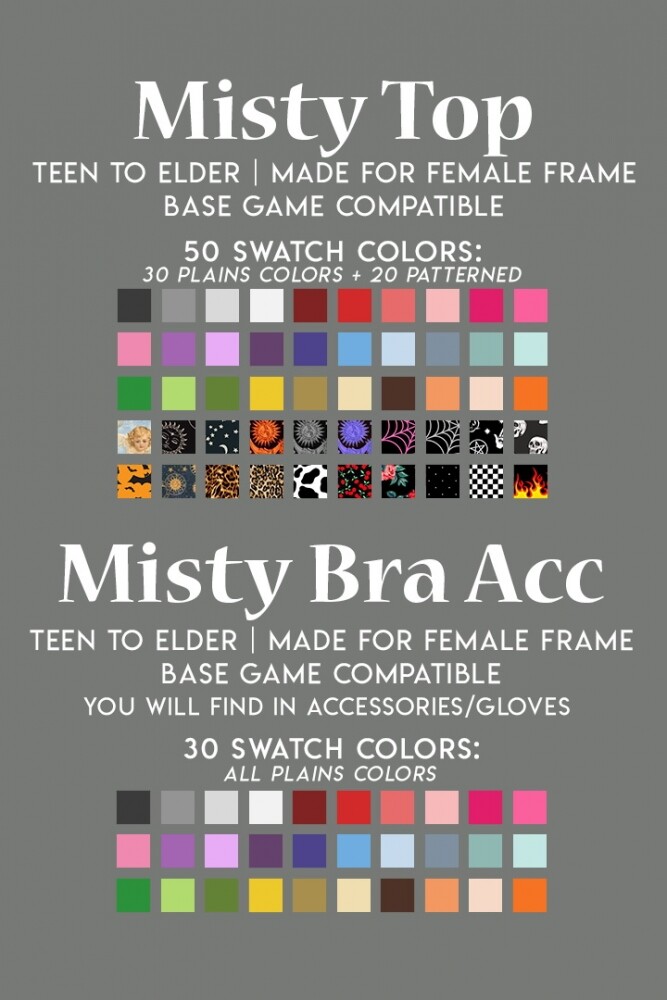 Sims 4 MISTY TOP & BRA ACC at Candy Sims 4