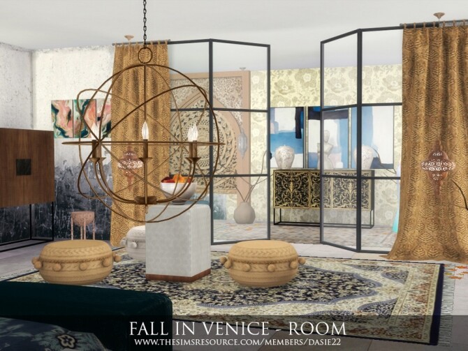 Sims 4 FALL IN VENICE bedroom by dasie2 at TSR