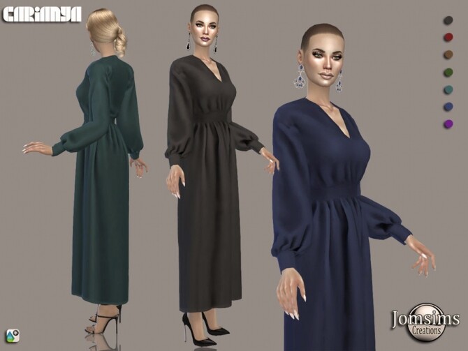 Sims 4 Carianya dress by jomsims at TSR