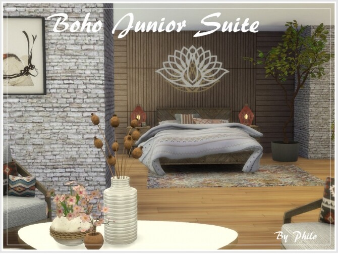 Sims 4 Boho Junior Suite by philo at TSR
