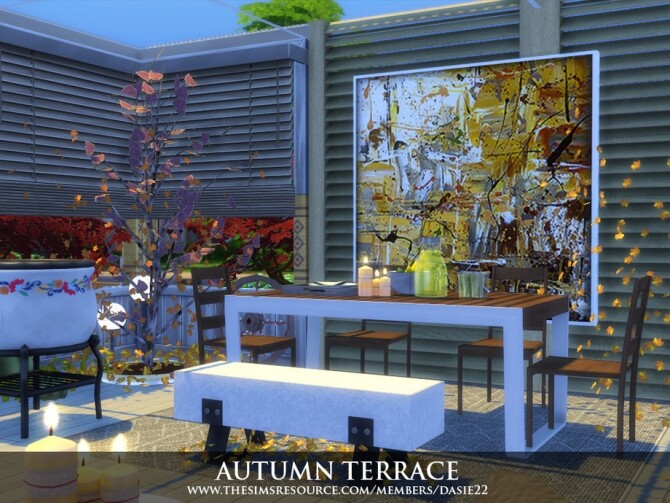 Sims 4 Autumn Terrace by dasie2 at TSR