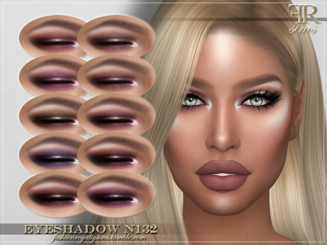 Sims 4 FRS Eyeshadow N132 by FashionRoyaltySims at TSR