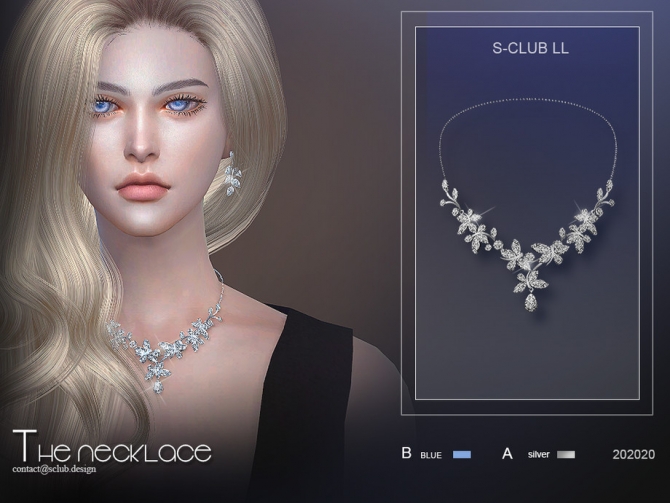 Butterfly necklace 202020 by S-Club LL at TSR » Sims 4 Updates