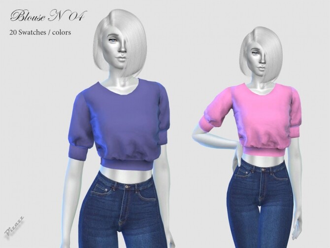 Sims 4 Blouse N 04 by pizazz at TSR