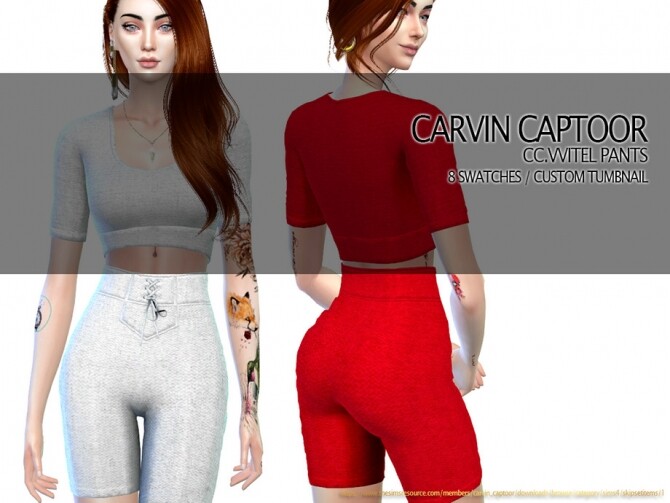 Sims 4 Vvitel Pants by carvin captoor at TSR