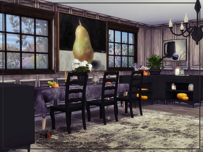 Sims 4 Halloween dining room by Danuta720 at TSR