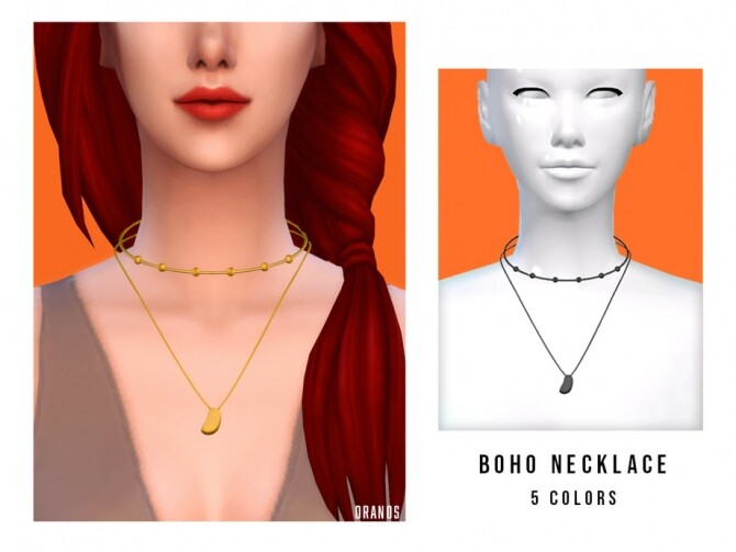 Sims 4 Boho Necklace by OranosTR at TSR