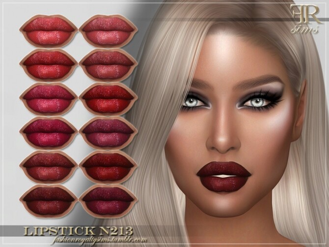 Sims 4 FRS Lipstick N213 by FashionRoyaltySims at TSR