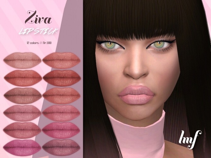 Sims 4 IMF Ziva Lipstick N.300 by IzzieMcFire at TSR