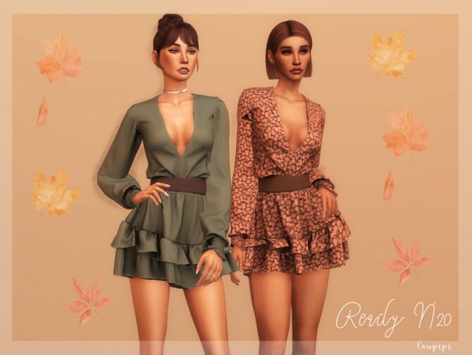 Sims 4 Dress Fall Collection DR365 by laupipi at TSR