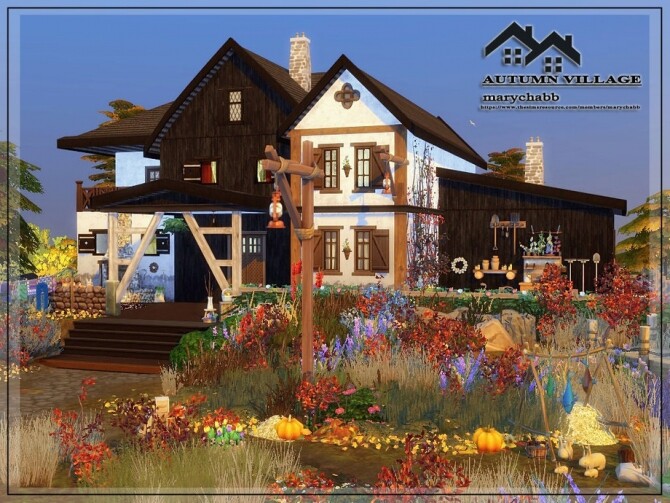 Sims 4 Autumn Village by marychabb at TSR