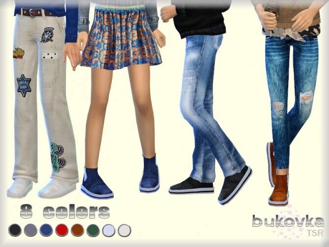 Sims 4 Boots for kids by bukovka at TSR