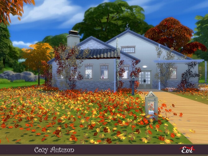 Sims 4 Cozy Autumn Home by evi at TSR