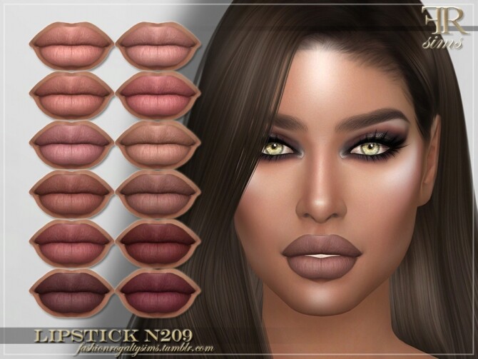 Sims 4 FRS Lipstick N209 by FashionRoyaltySims at TSR