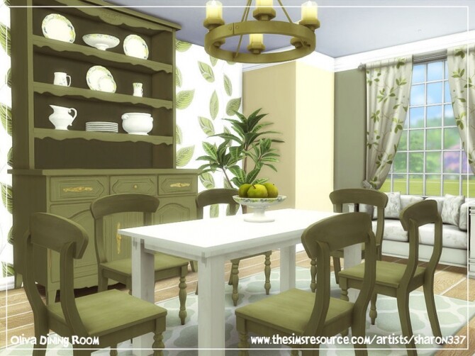Sims 4 Oliva Dining Room by sharon337 at TSR
