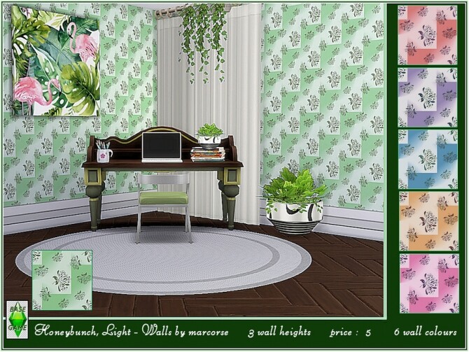 Sims 4 Honeybunch Light Walls by marcorse at TSR