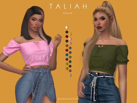 TALIAH blouse by Plumbobs n Fries at TSR