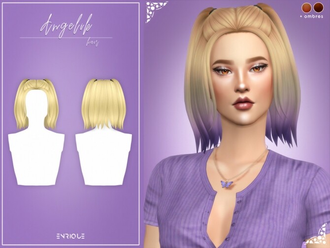 Sims 4 Angelik Hairstyle by Enriques4 at TSR