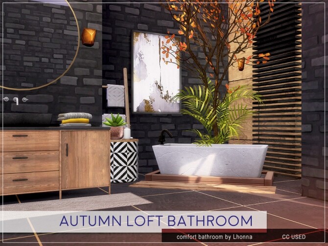 Sims 4 Autumn Loft Bathroom by Lhonna at TSR