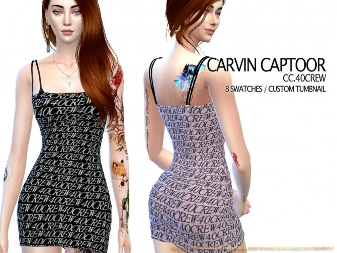 Sims 4 40Crew dress by carvin captoor at TSR