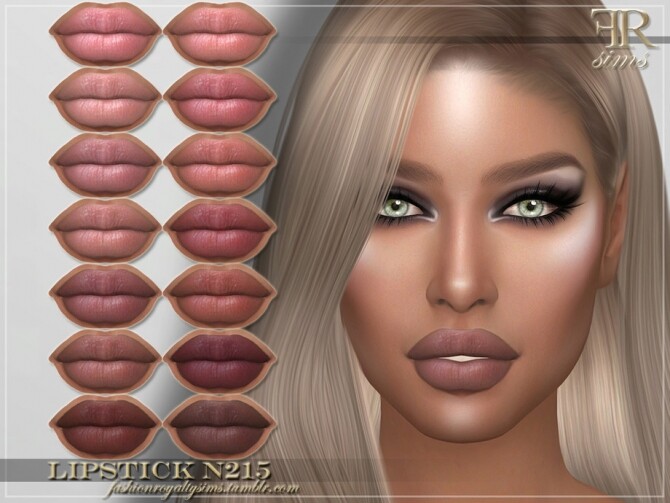 Sims 4 FRS Lipstick N215 by FashionRoyaltySims at TSR