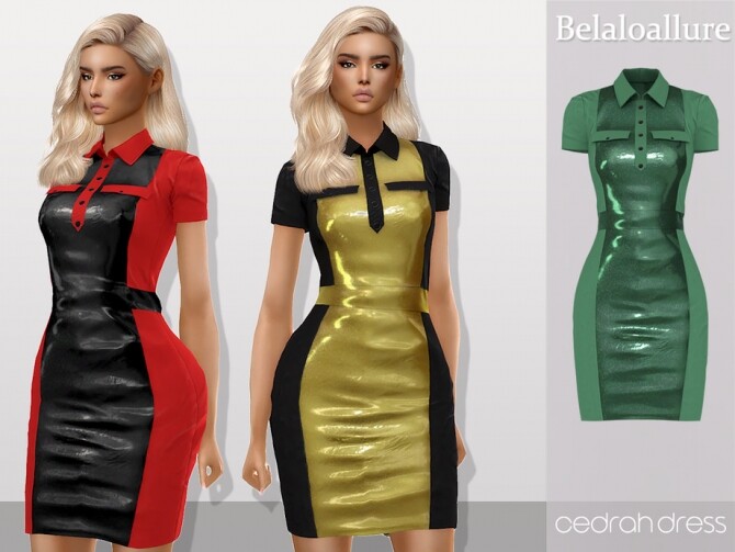 Sims 4 Belaloallure Cedrah dress by belal1997 at TSR