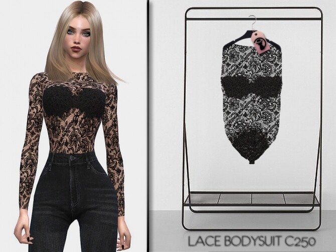 Sims 4 Lace Bodysuit C250 by turksimmer at TSR