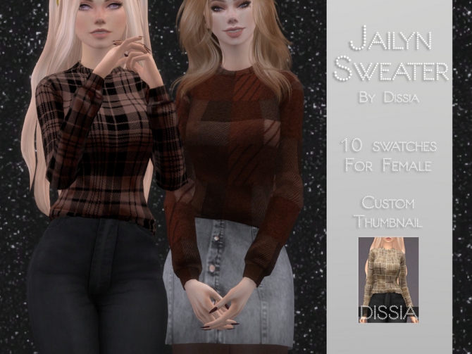 Jailyn Sweater by Dissia at TSR » Sims 4 Updates