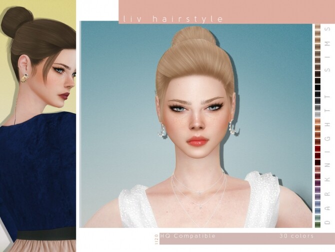 Sims 4 Liv Hairstyle by DarkNighTt at TSR