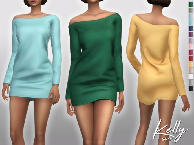Sims 4 Kelly Sweater Dress by Sifix at TSR