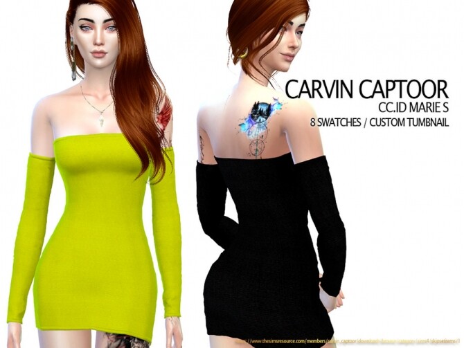 Sims 4 ID Marie S dress by carvin captoor at TSR