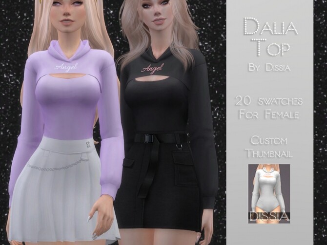 Sims 4 Dalia Top by Dissia at TSR