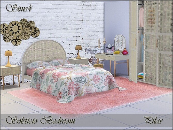 Sims 4 Solsticio Bedroom by Pilar at TSR