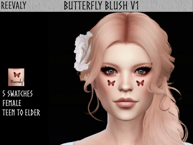 Sims 4 Butterfly Blush V1 by Reevaly at TSR
