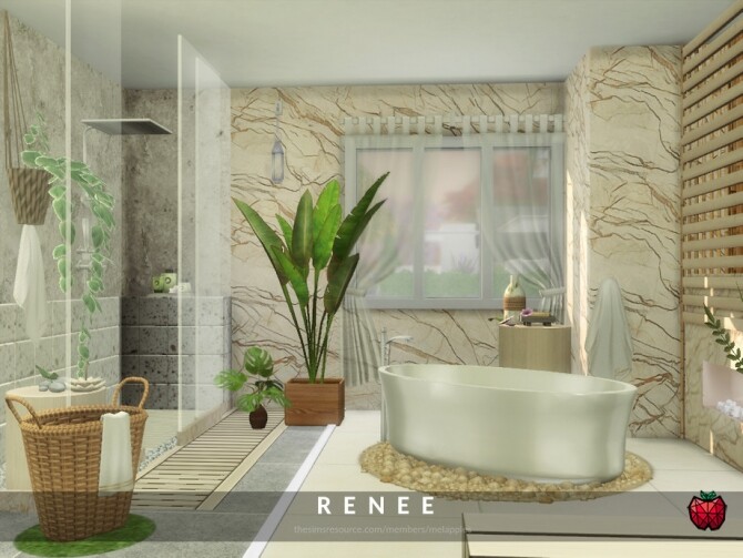 Sims 4 Renee bathroom by melapples at TSR