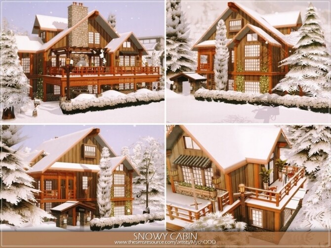 Sims 4 Snowy Cabin by MychQQQ at TSR