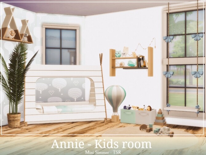 Sims 4 Annie Kids room by Mini Simmer at TSR