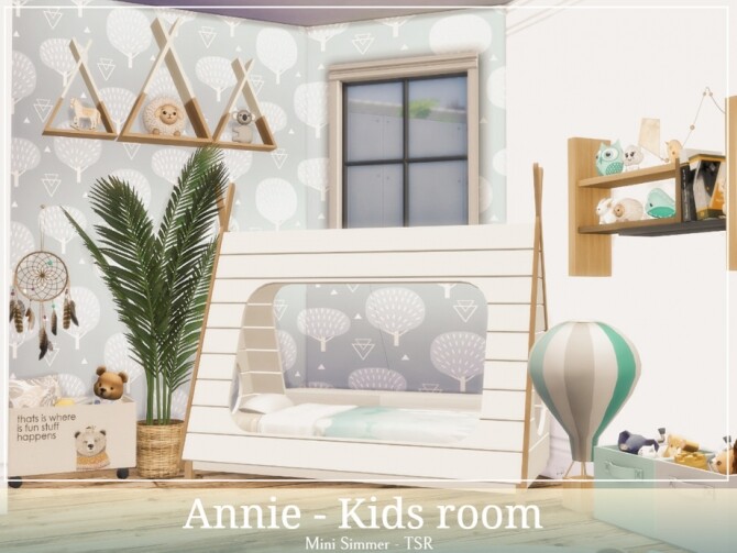 Sims 4 Annie Kids room by Mini Simmer at TSR