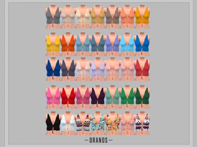 Sims 4 Boho Frilly Top by OranosTR at TSR