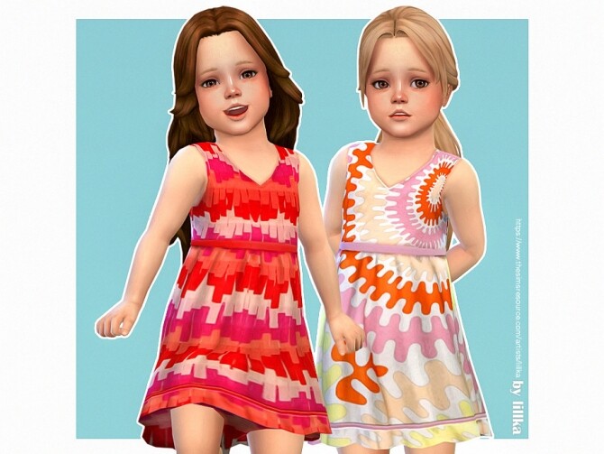 Sims 4 Mandy Dress by lillka at TSR