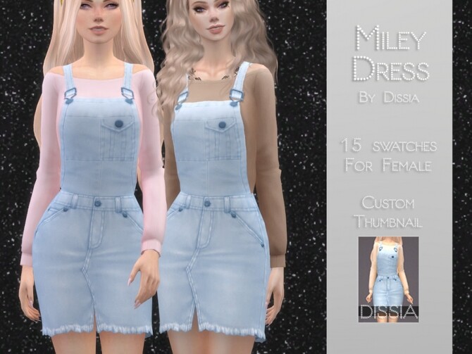 Sims 4 Miley Dress by Dissia at TSR